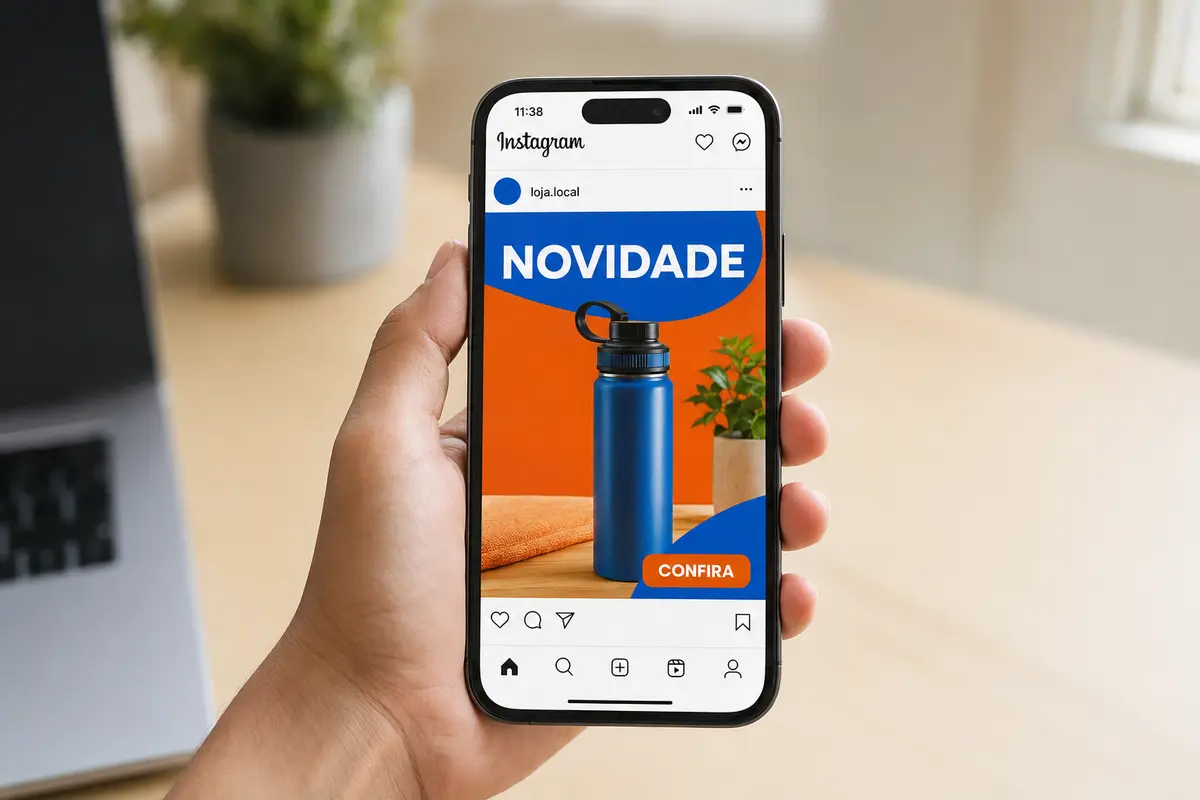 Post de divulgação para Instagram criado com IA